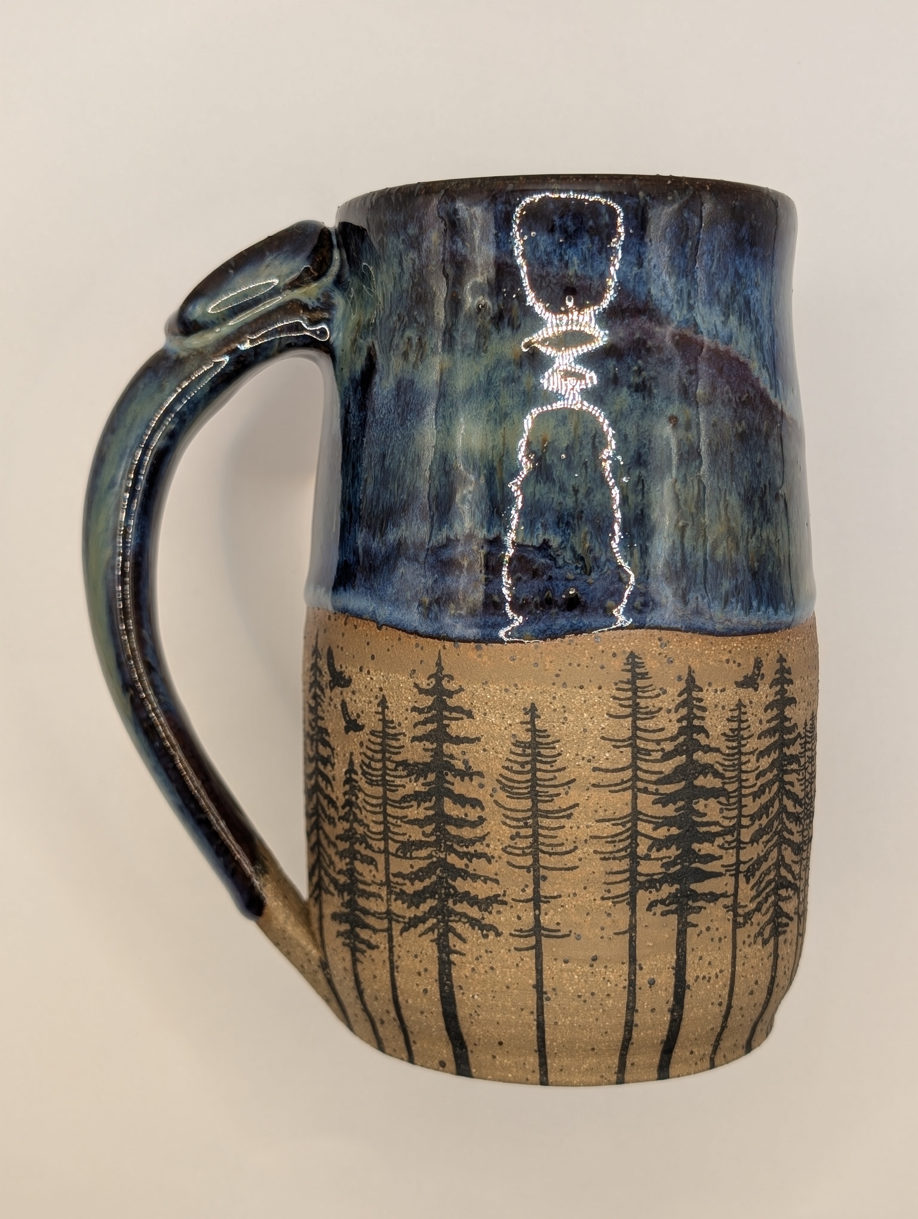 Conifer mug • 22oz • aurora borealis