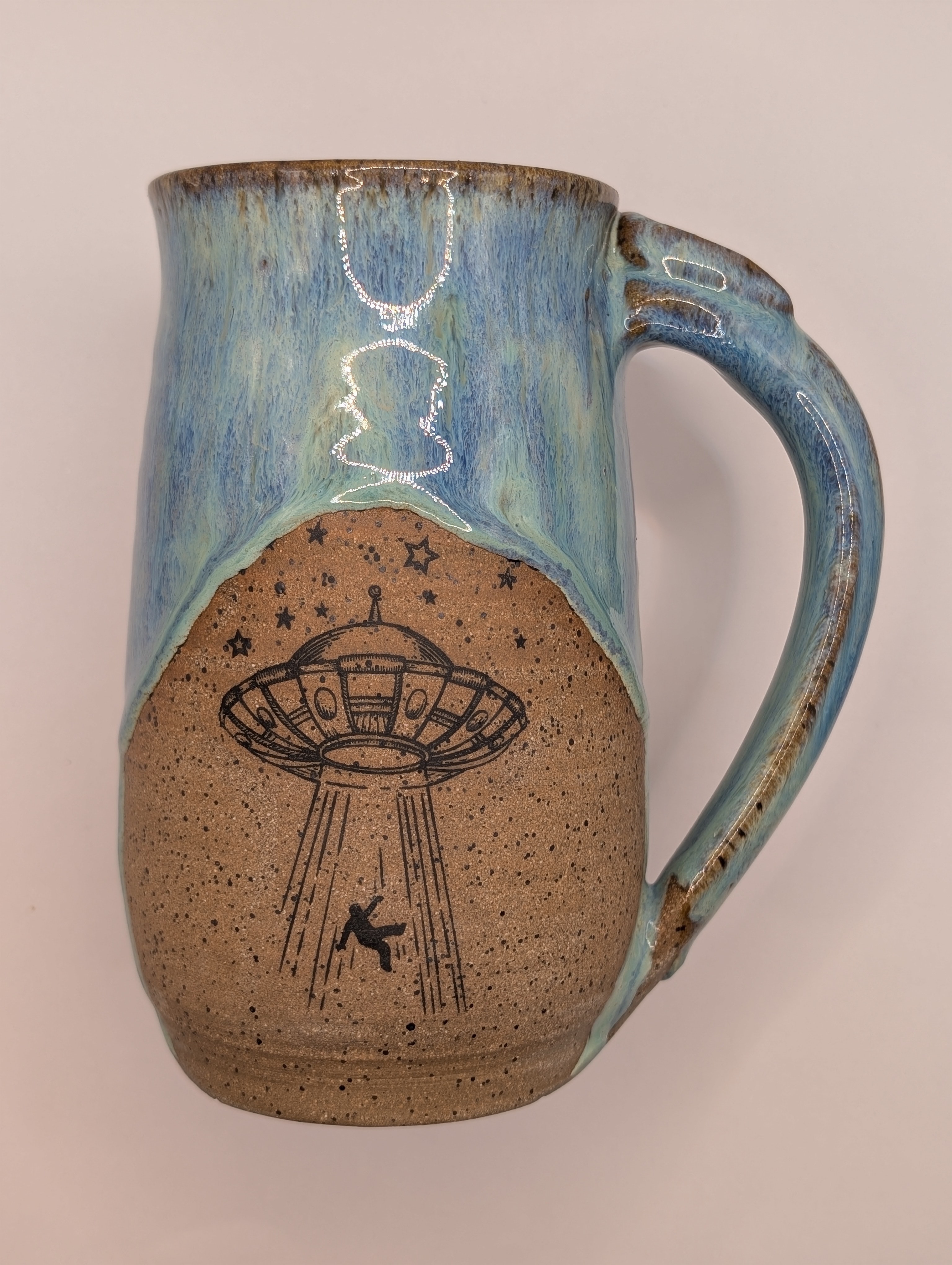 UFO mug • 24oz • aqua blue