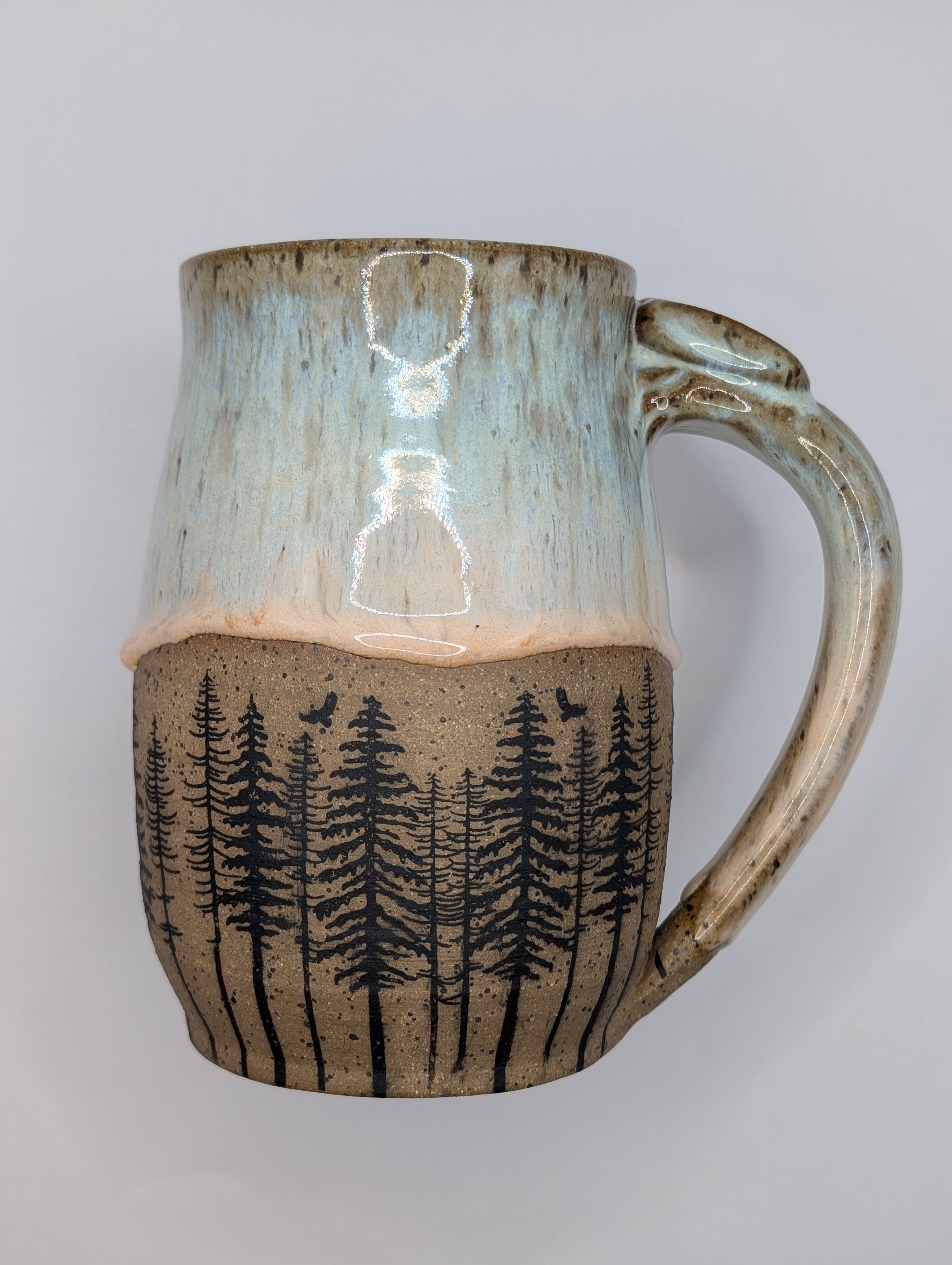 Conifer mug • 22oz • sky blue peach 