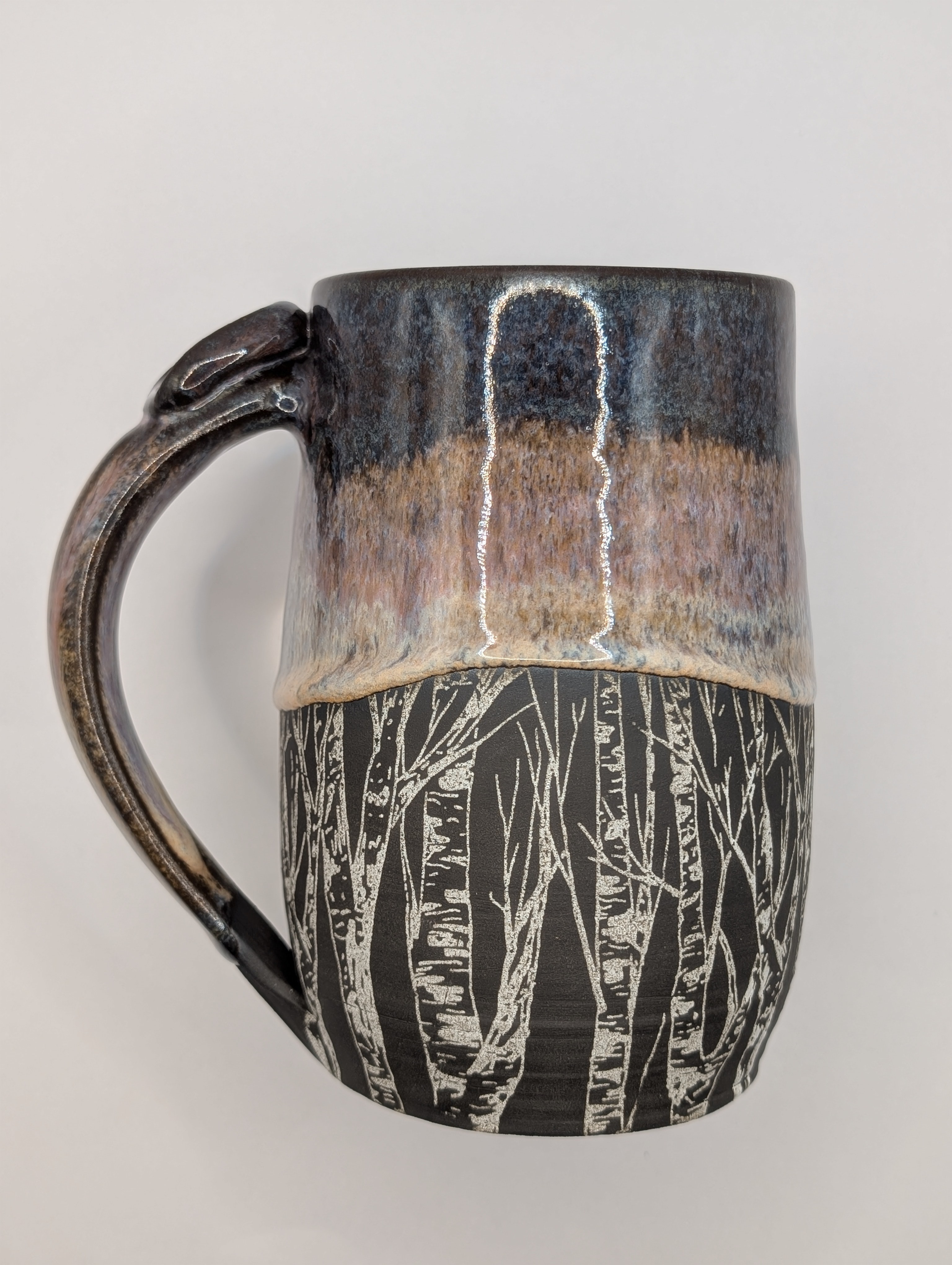 Birch tree mug • 22oz • aurora tie dye