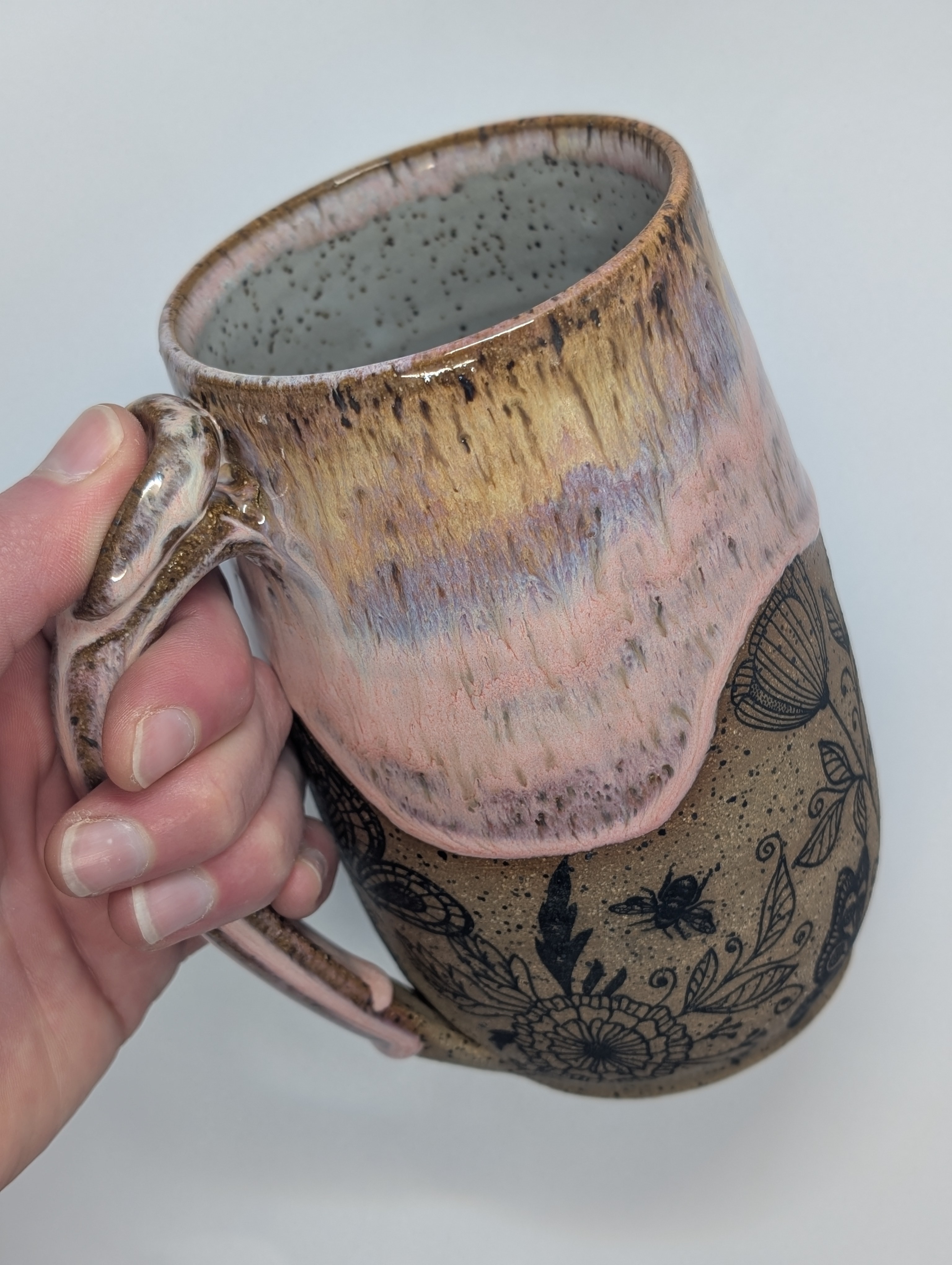Pollinator mug • 24oz • pink honey