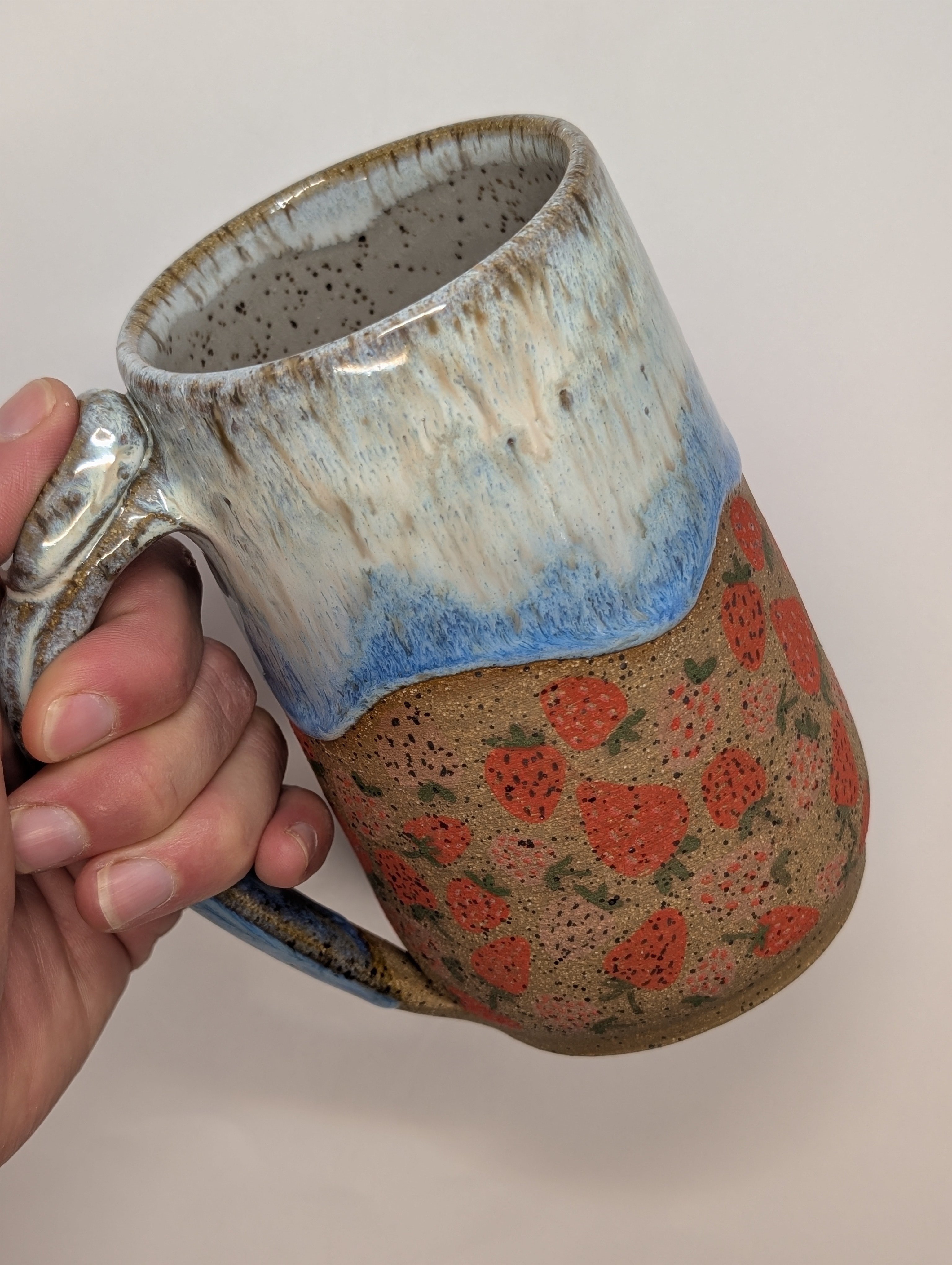Strawberry mug • 22oz • creamy cobalt 