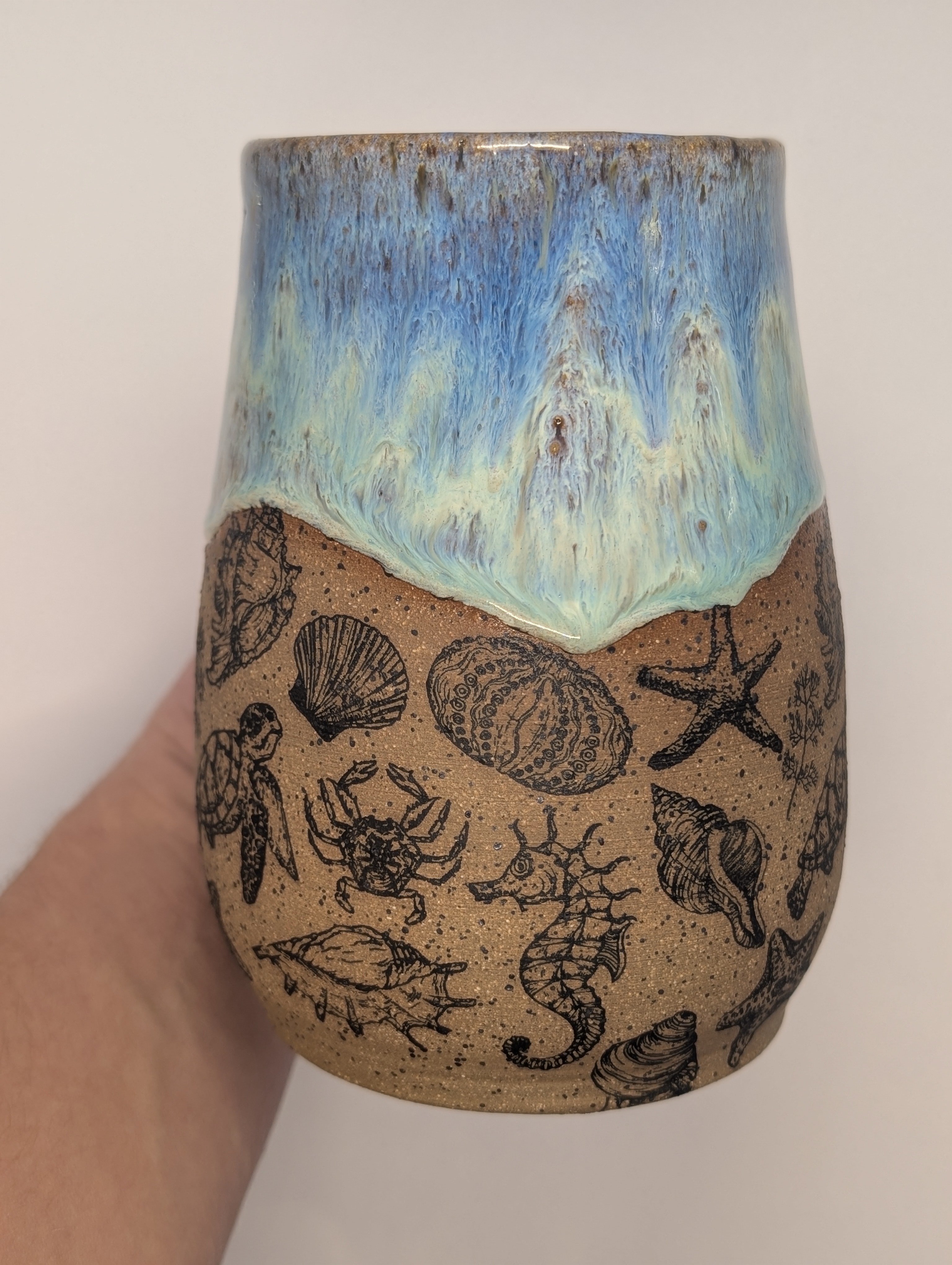 Sea Life mug • 24oz • aqua blue