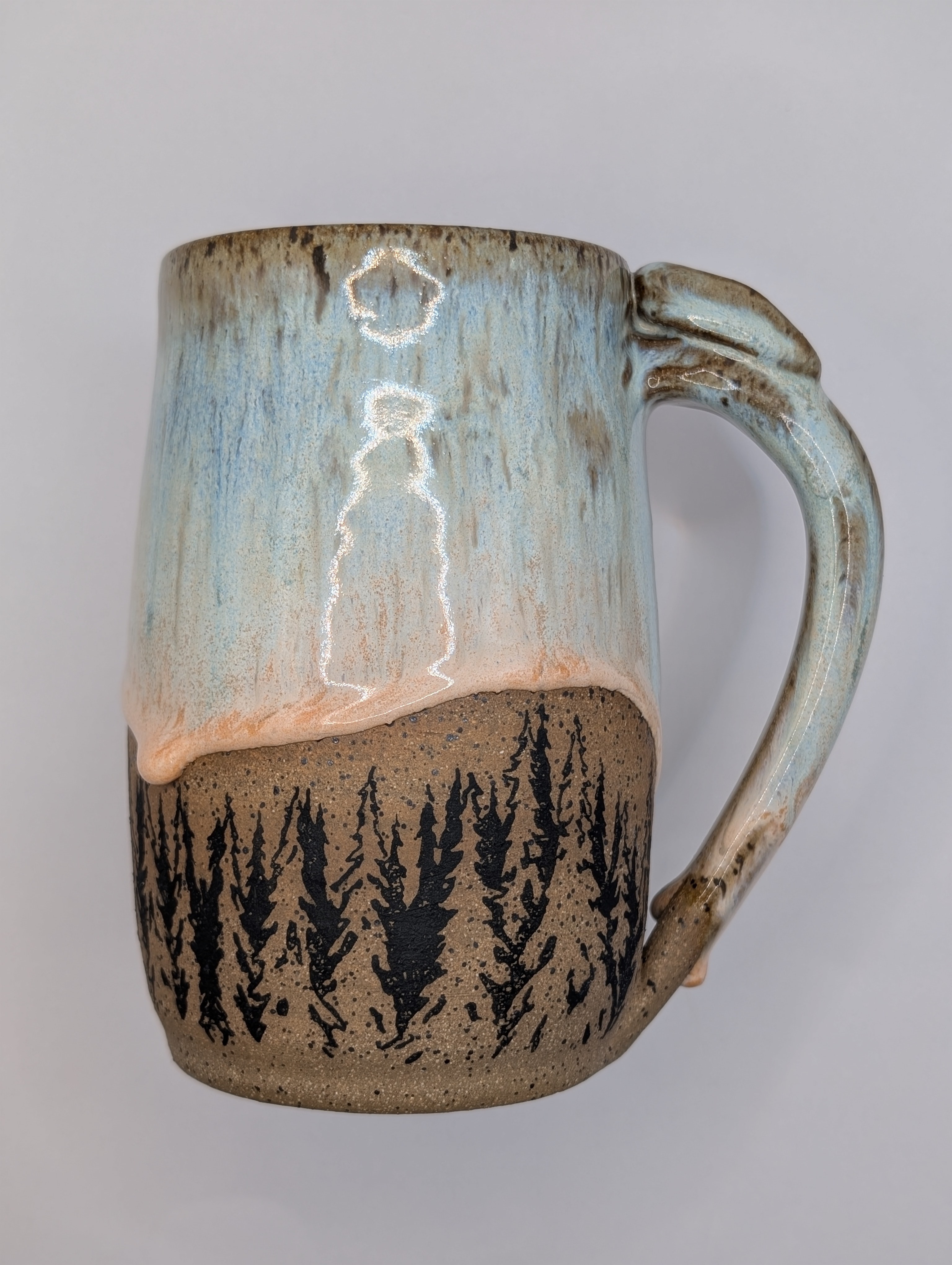 Conifer mug • 22oz • sky blue peach 