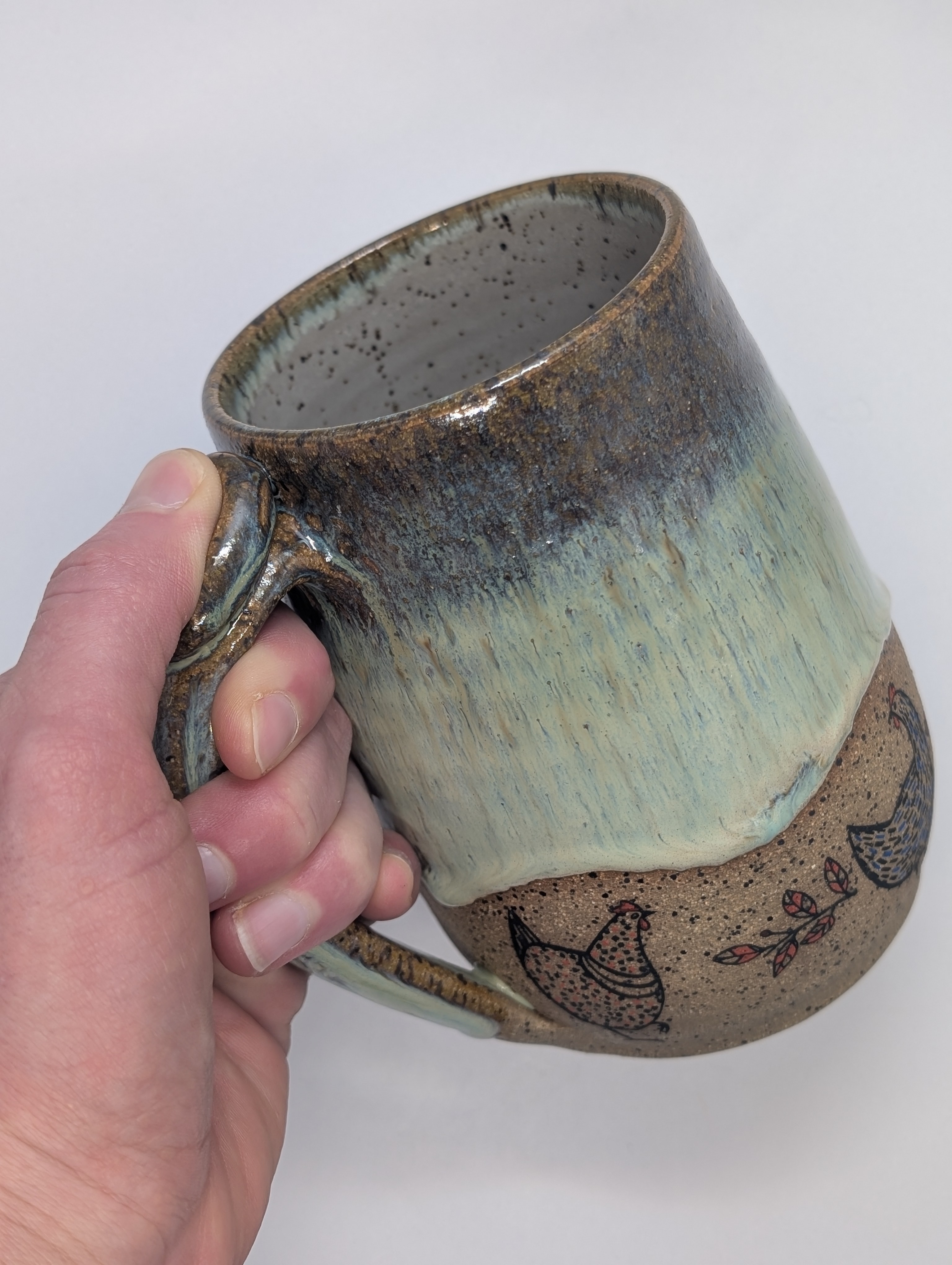 Chicken mug • 24oz • green ivy