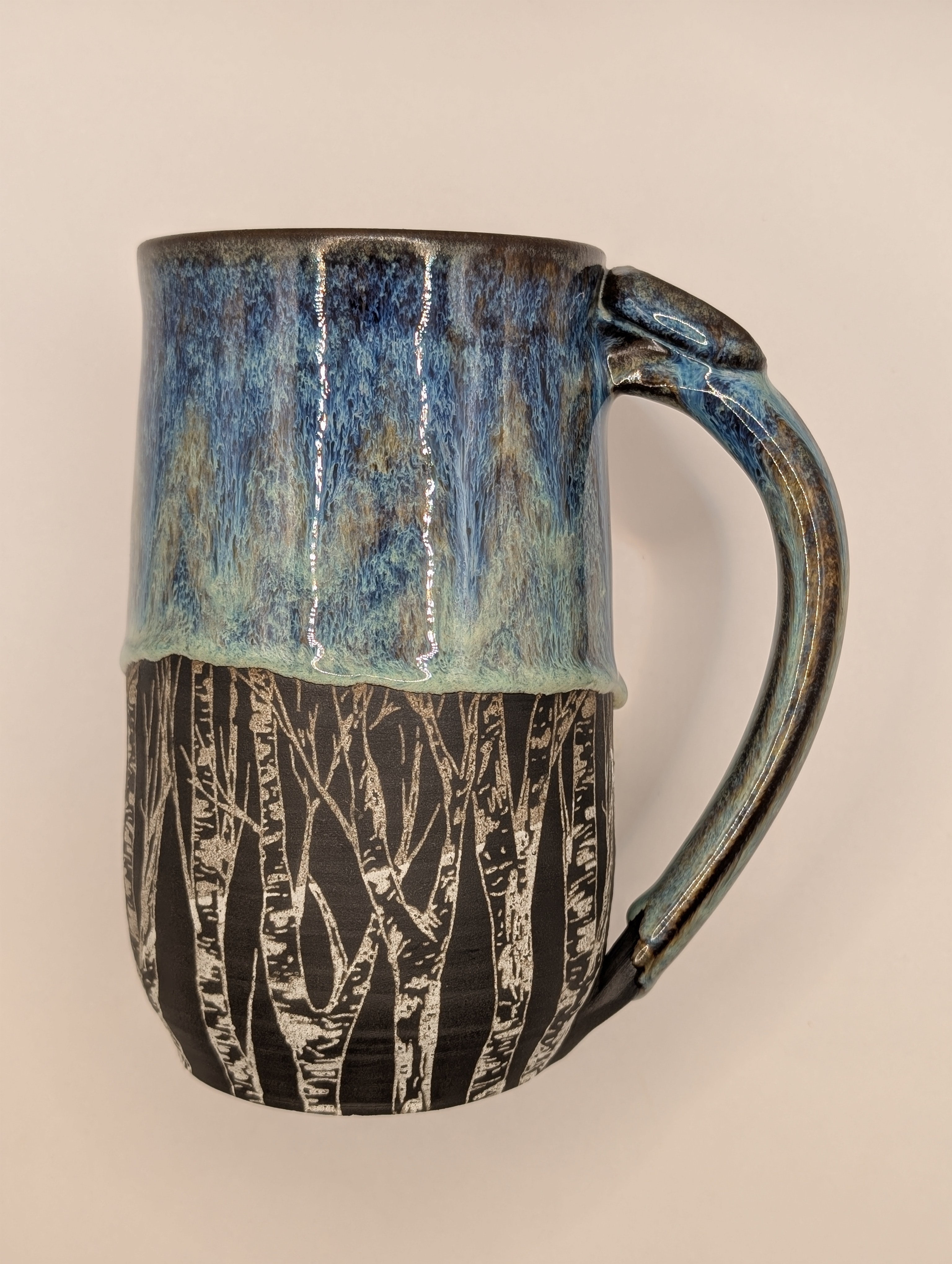 Birch tree mug • 20oz • electric rain