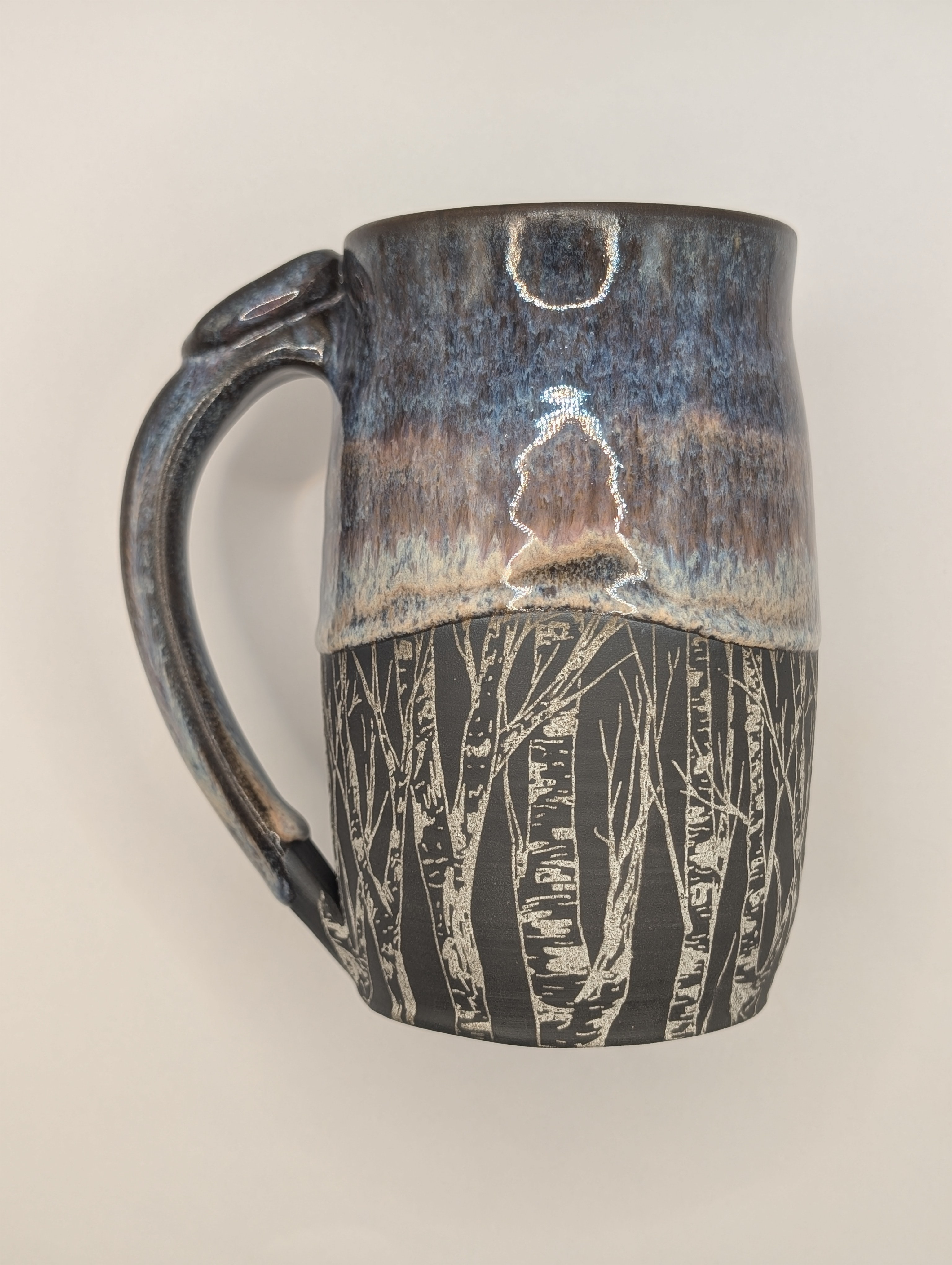 Birch tree mug • 20oz • aurora tie dye 