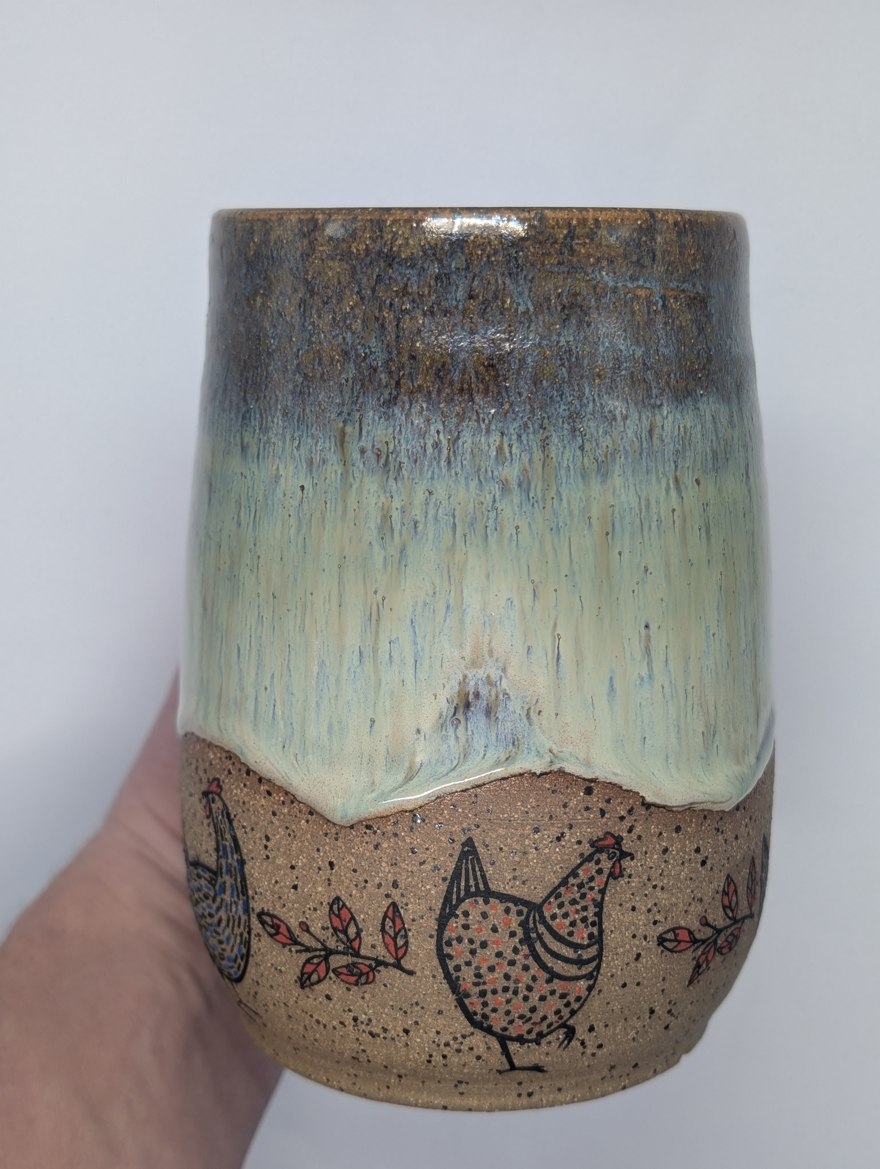 Chicken mug • 24oz • green ivy