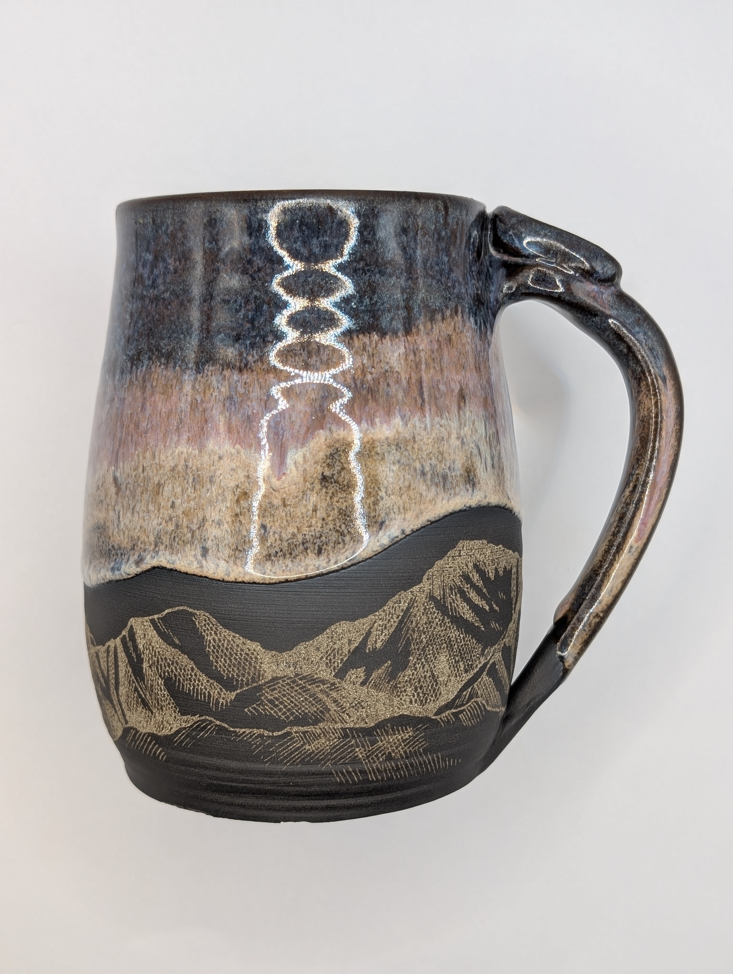 Mountain mug • 22oz • aurora tie dye 