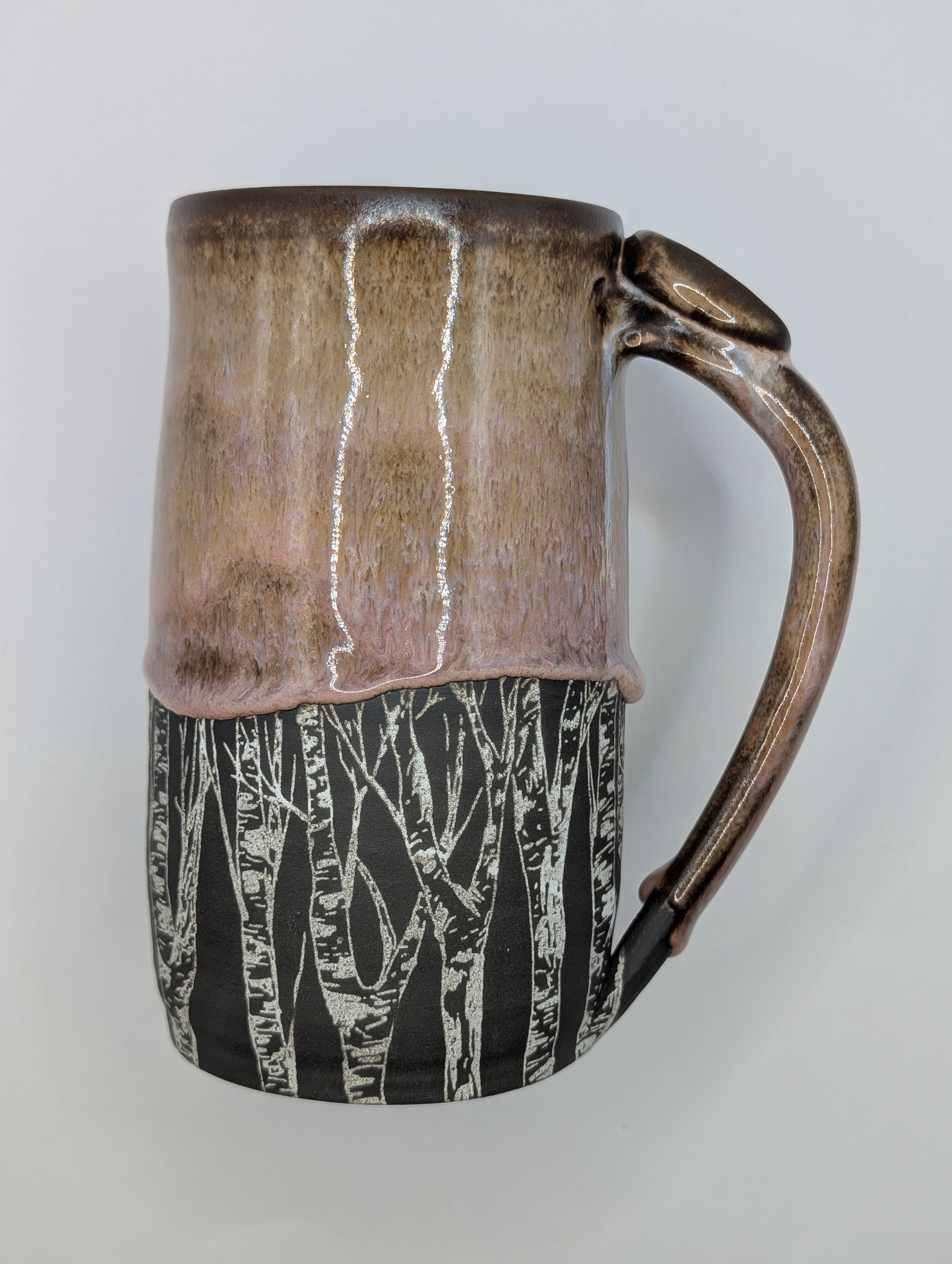 Birch tree mug • 18oz • soft fuzzy peach 