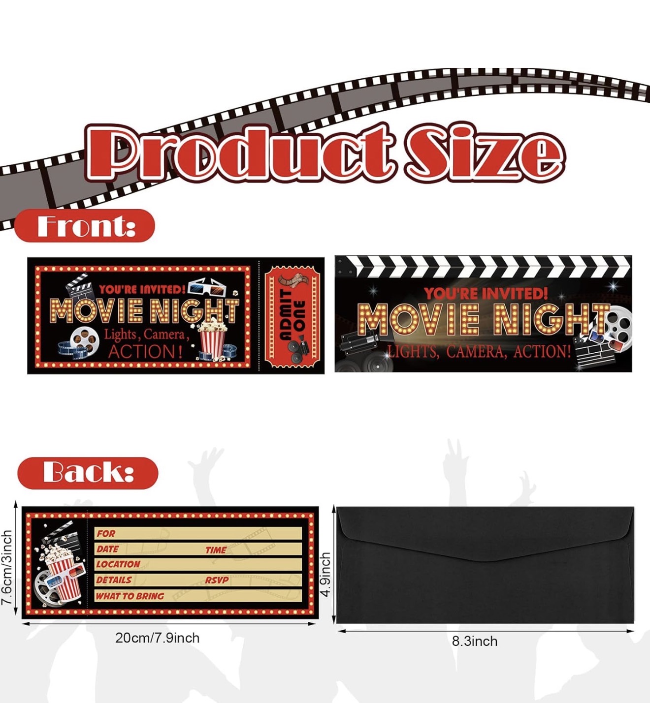 Movie Ticket Invitations(10)