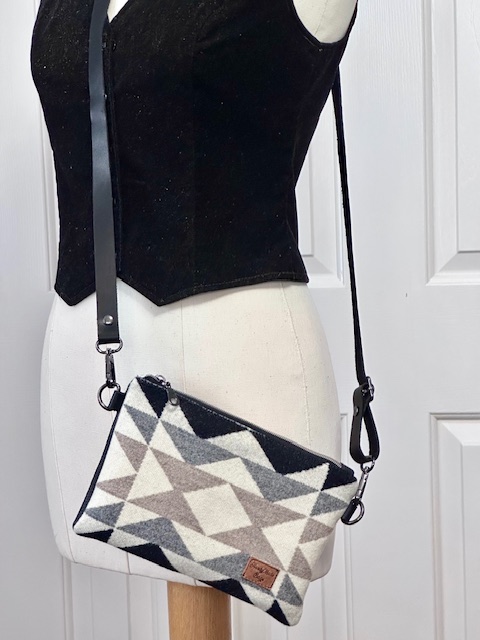 Leather & Wool Small Crossbody