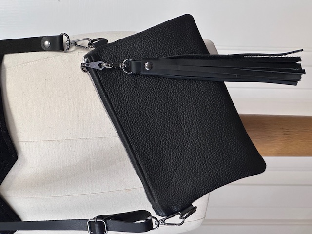 Leather & Wool Small Crossbody 