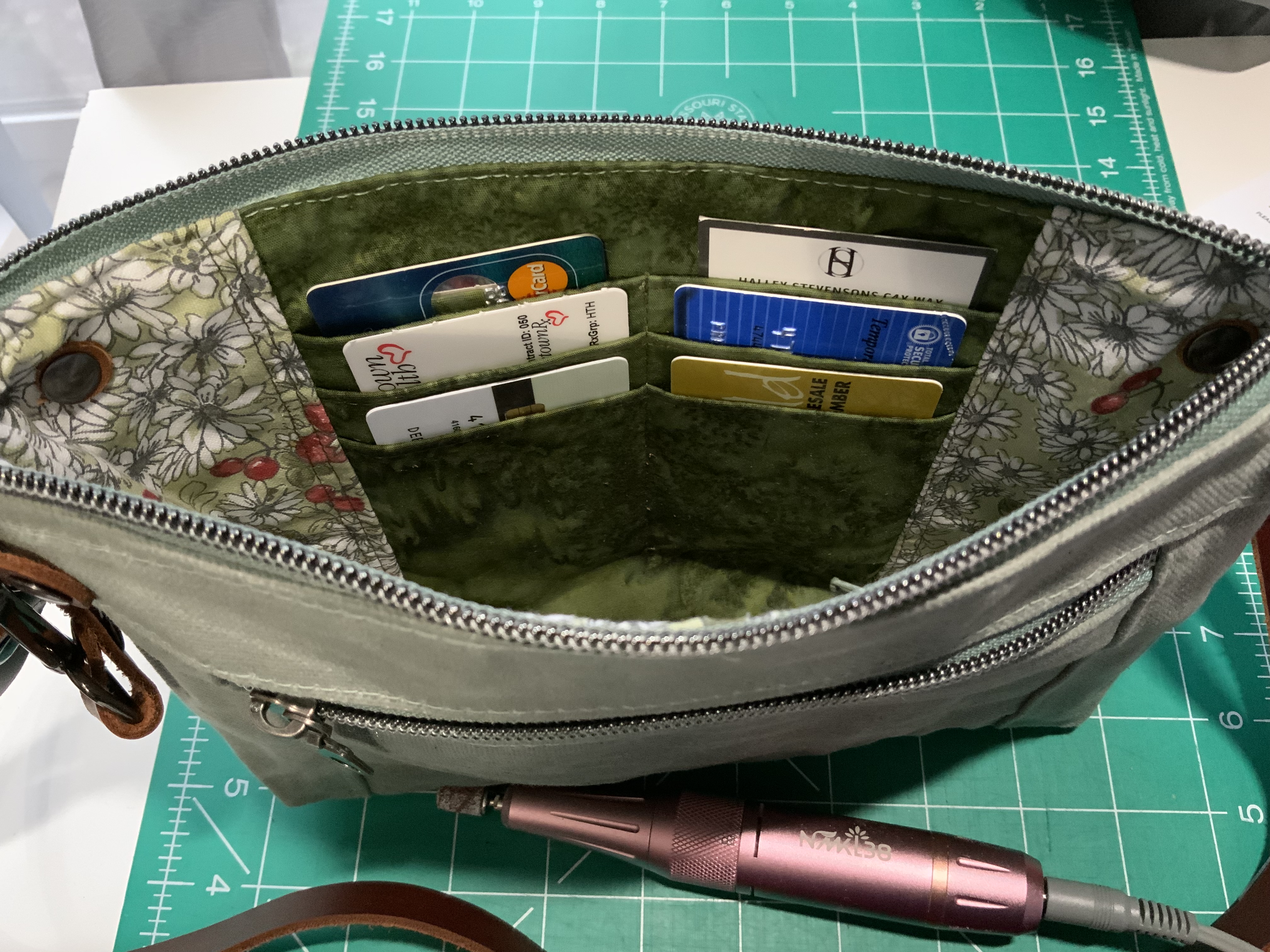 Waxed Canvas Crossbody - Devon Style  Leather Strap & Connector