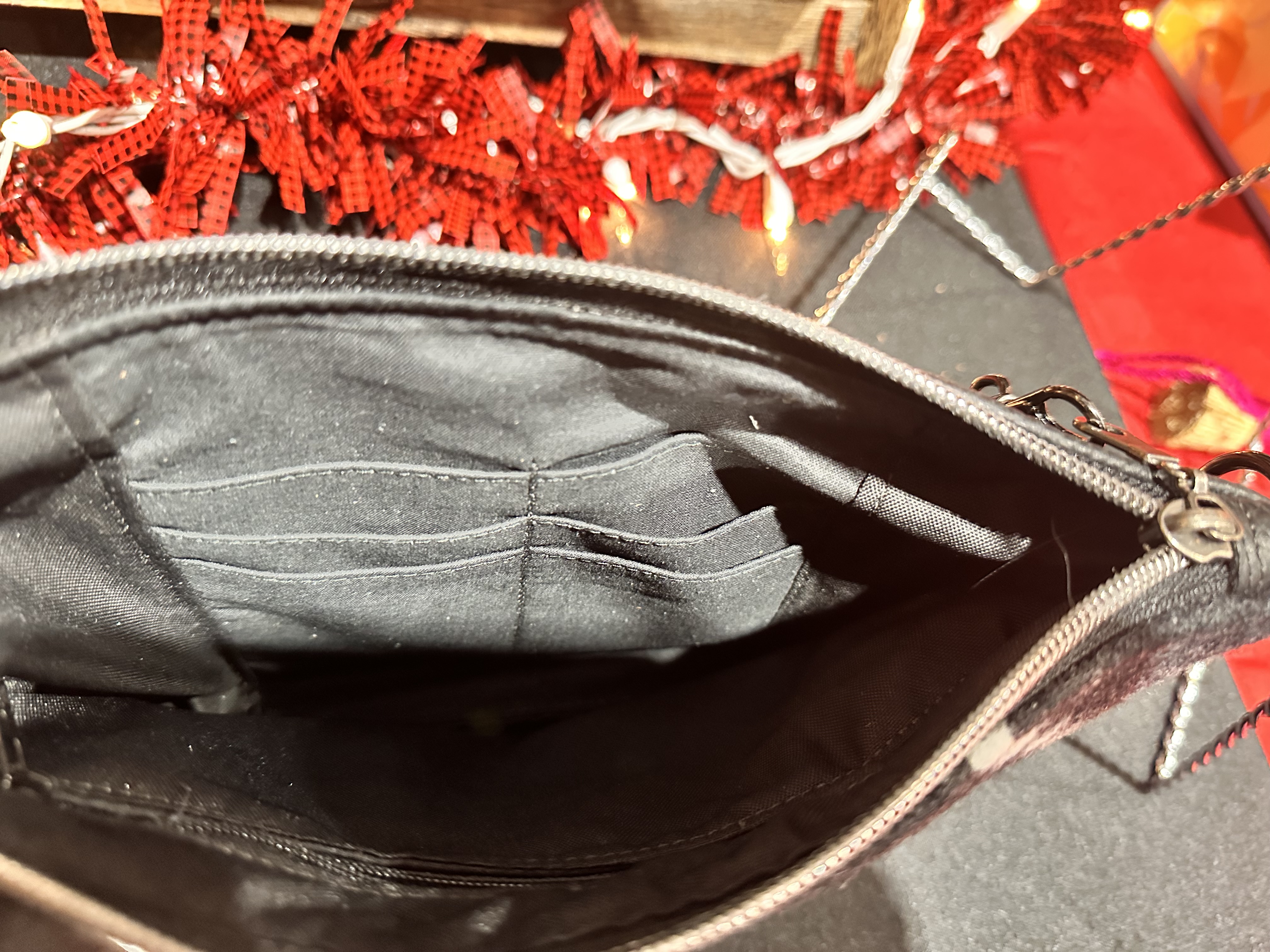 Leather & Portland Wool Small Crossbody Bag 9”x6”