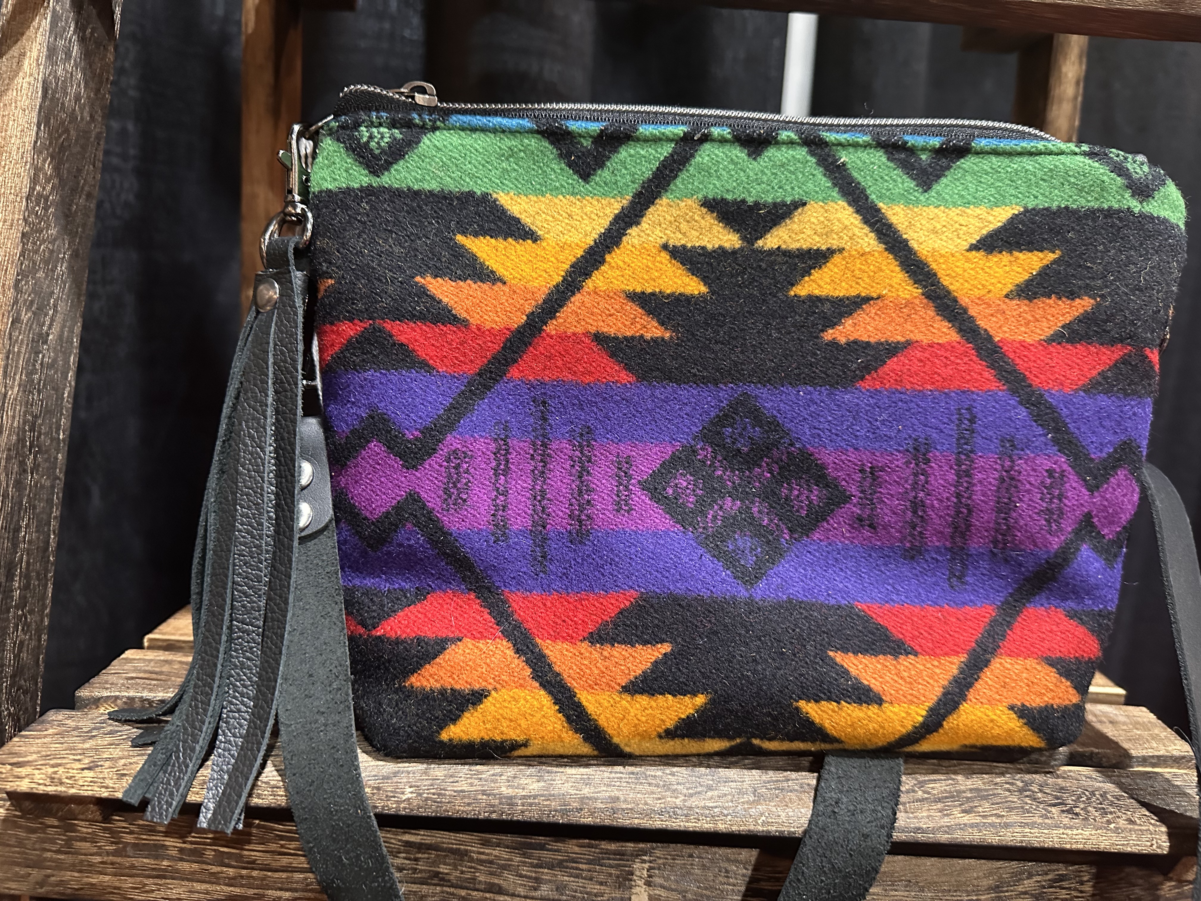 Colorful Patterned Clutch Bag