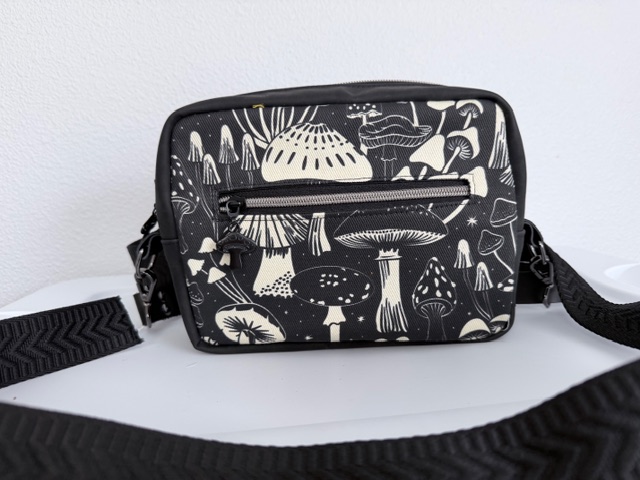 Mushroom Print Bojo Messenger Crossbody Bag