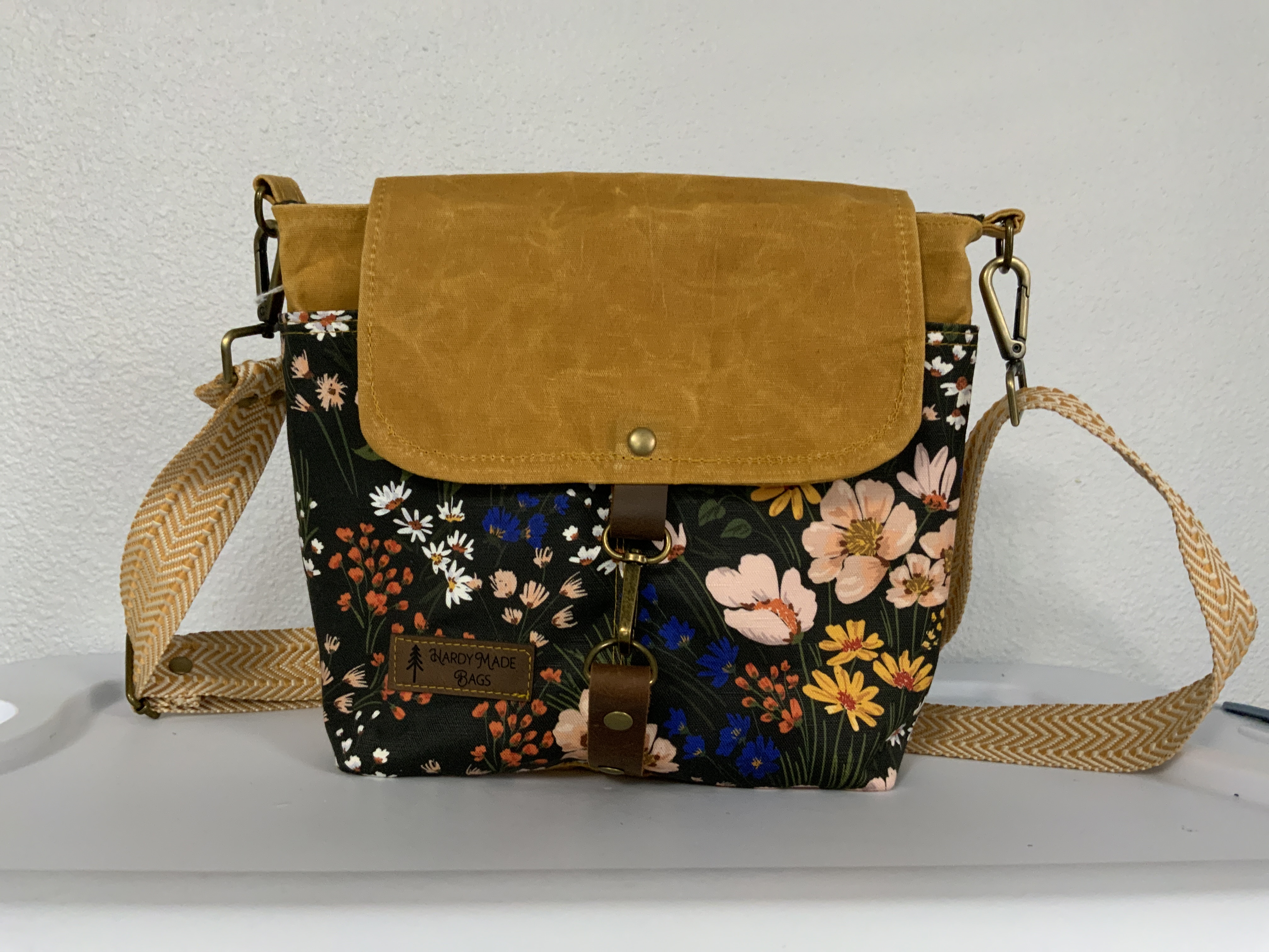 Floral Canvas Crossbody Bag
