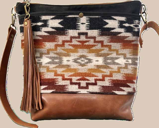 Rich Earth Colors Tribal Pattern Shoulder Bag