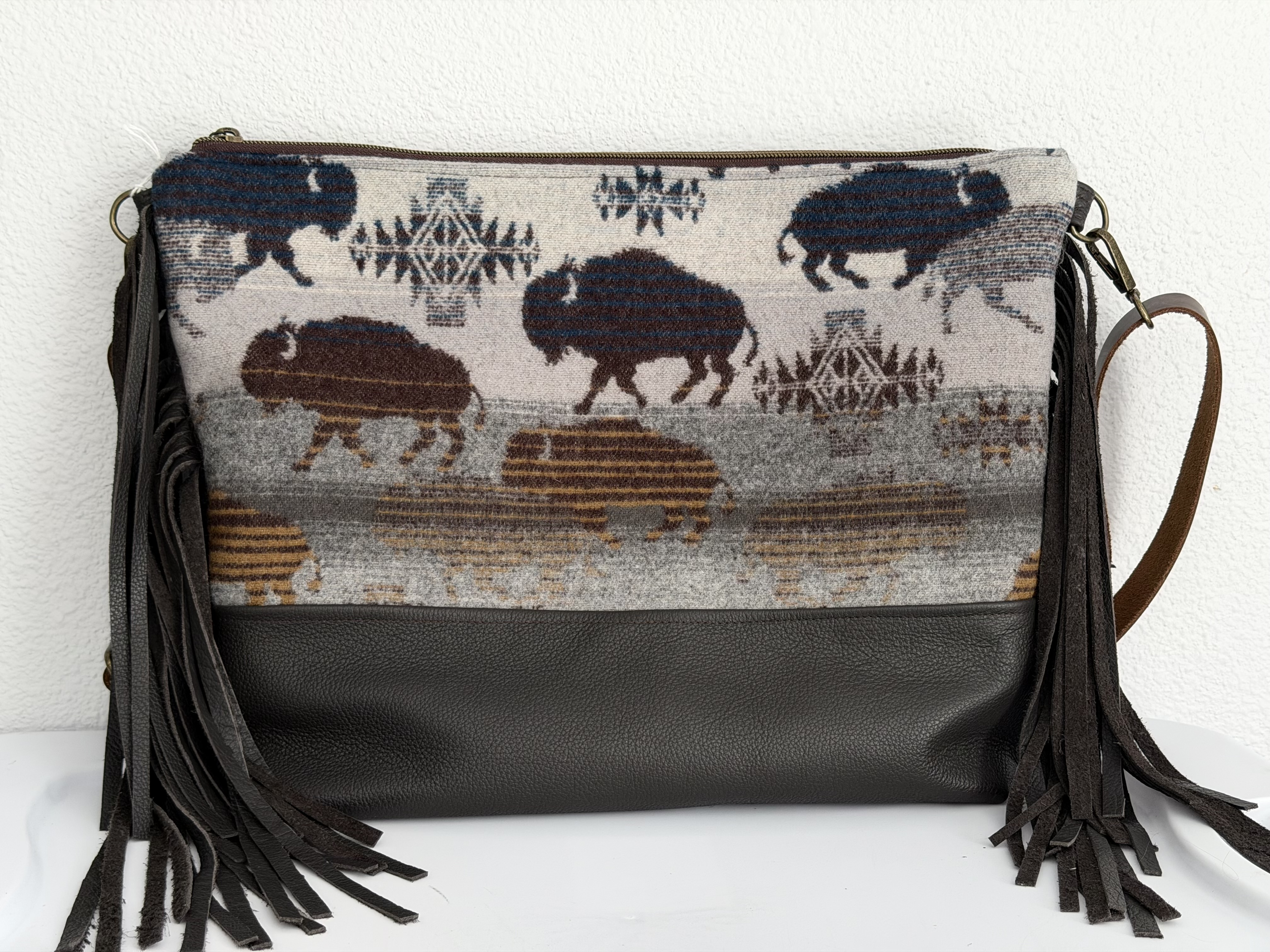 Pendleton Wool and Leather Boho Bag
