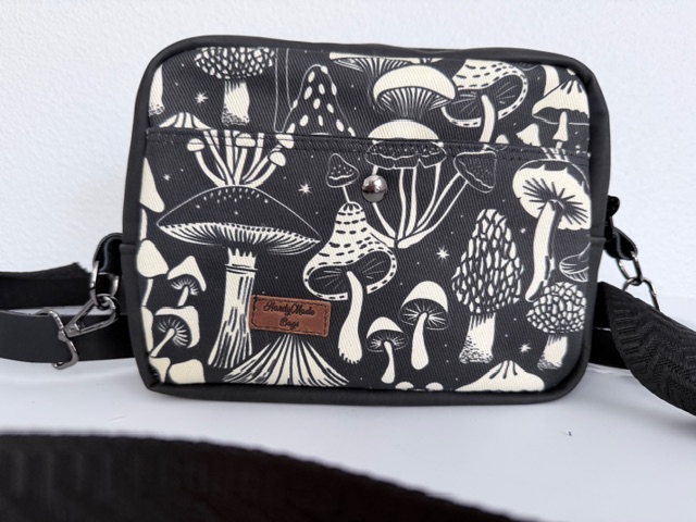 Mushroom Print Bojo Messenger Crossbody Bag