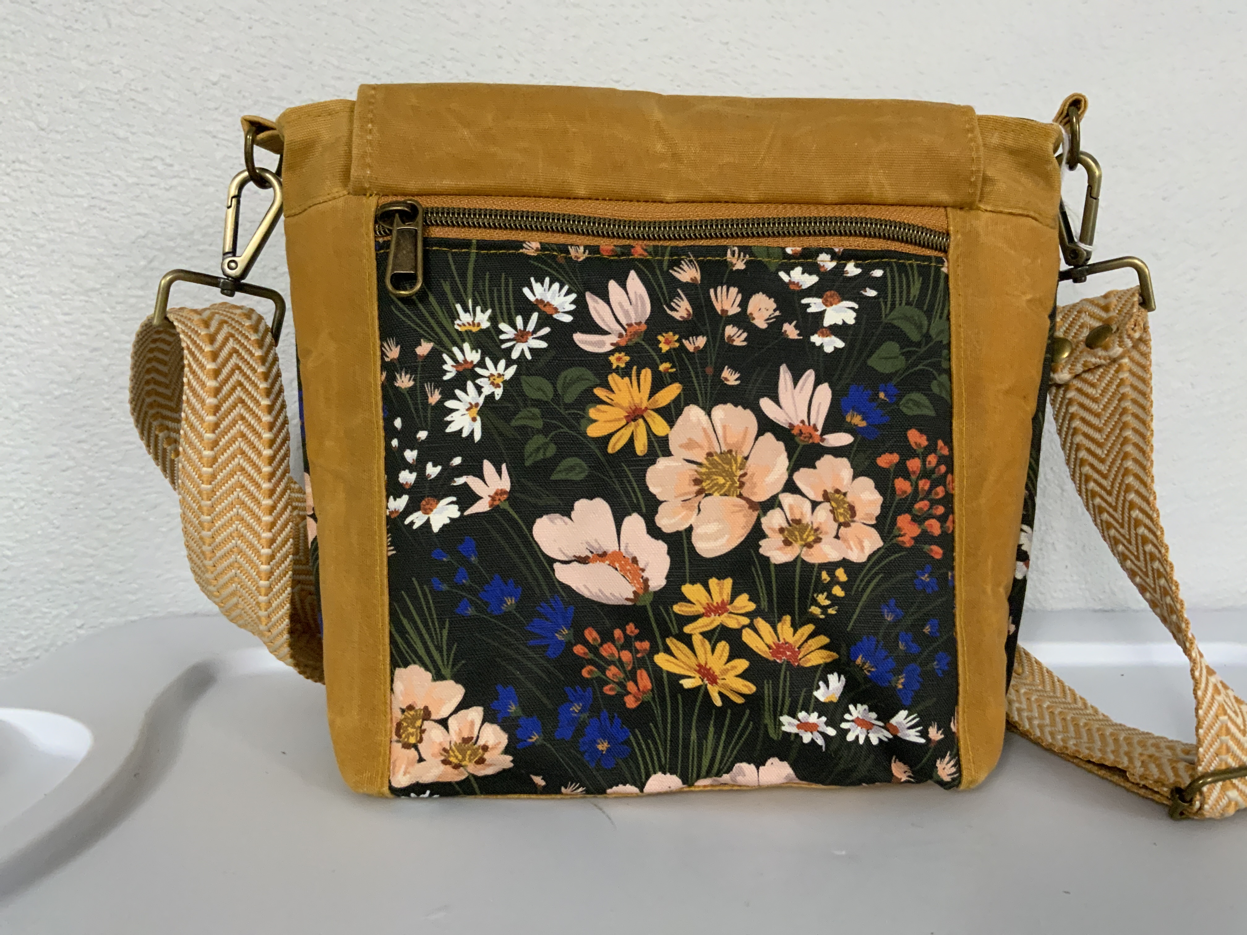 Floral Canvas Crossbody Bag