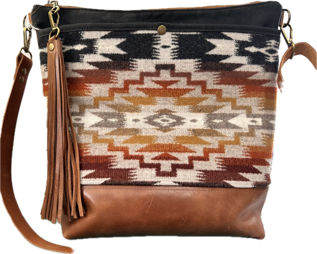 Rich Earth Colors Tribal Pattern Shoulder Bag