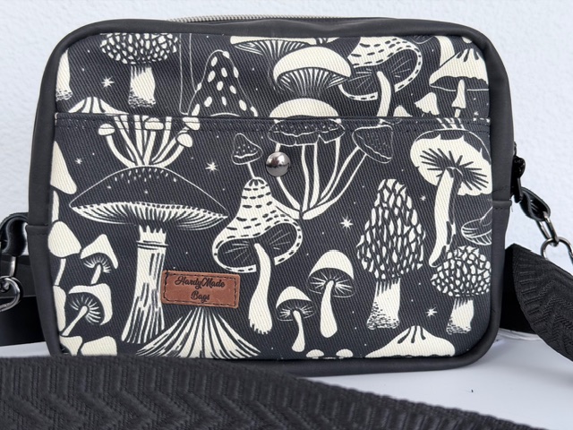 Mushroom Print Bojo Messenger Crossbody Bag