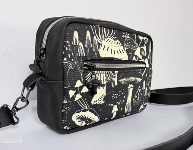 Mushroom Print Bojo Messenger Crossbody Bag