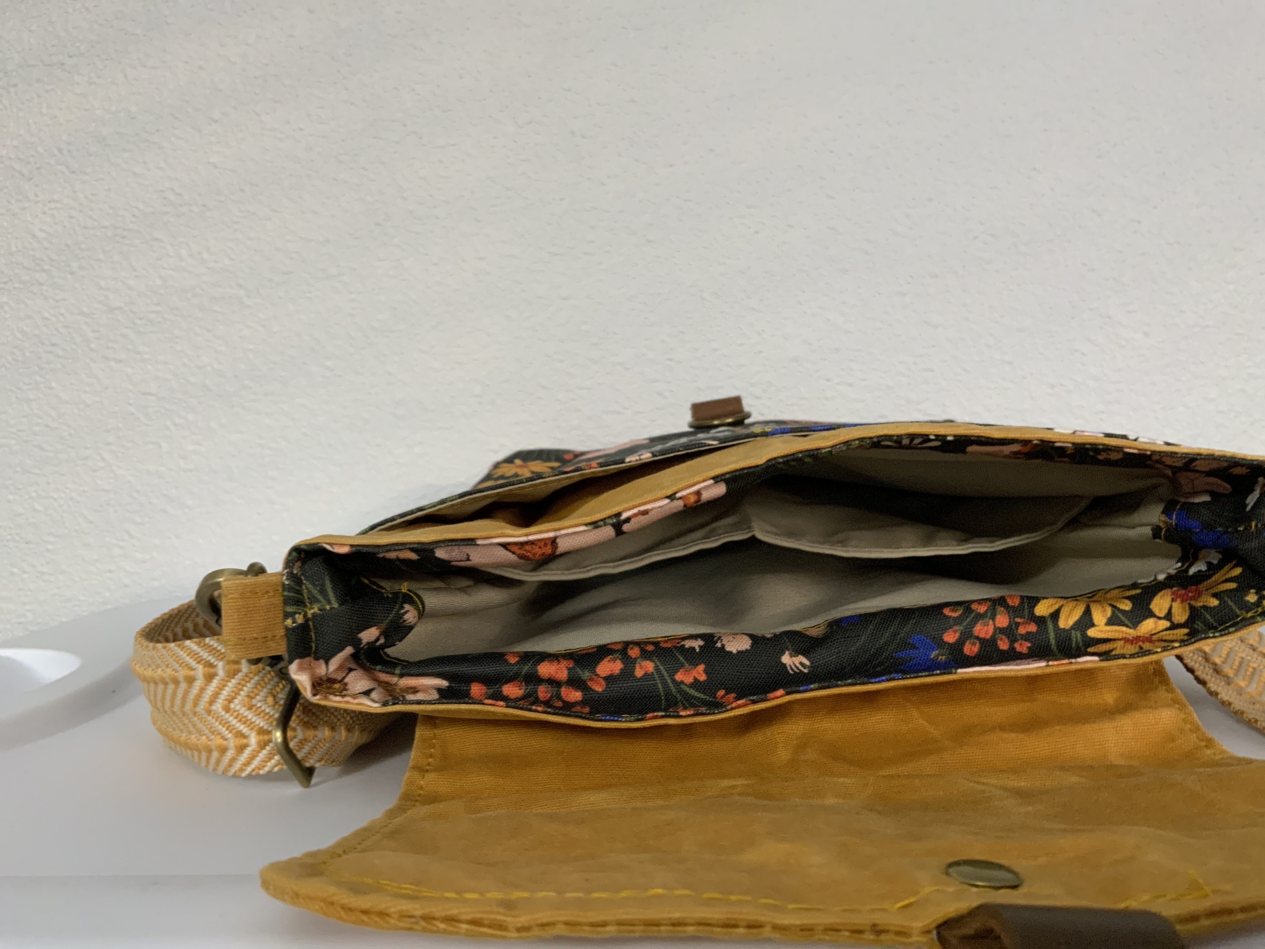 Floral Canvas Crossbody Bag