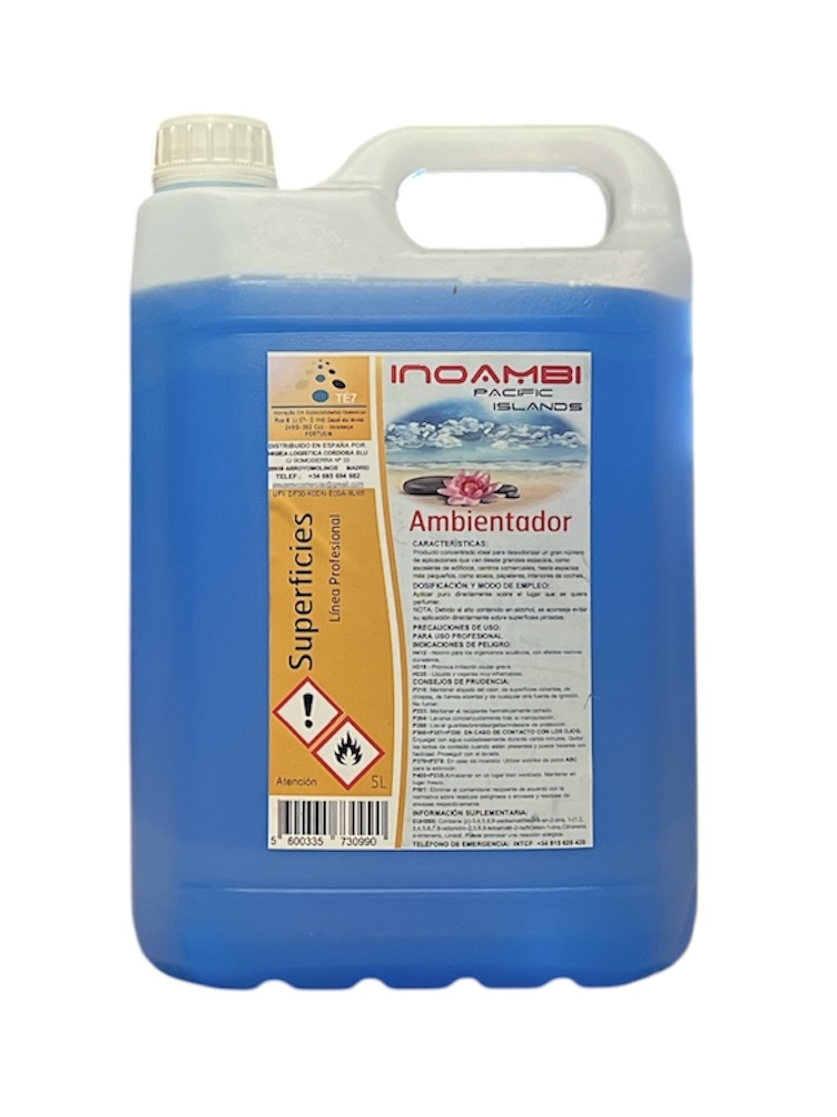 Ambientador Pacific Islands Superficies Línea Profesional 5L de INOAMBI