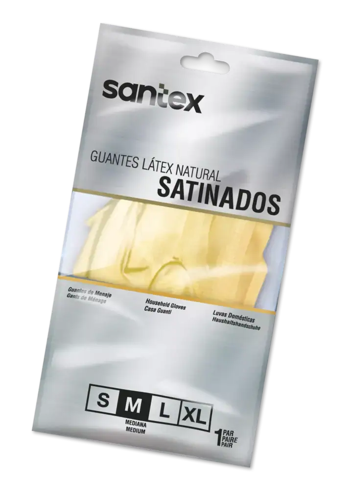 Guantes de látex natural satinados Santex