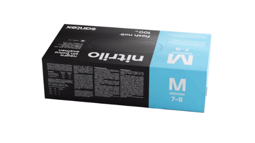 Guantes de nitrilo negro flash noir 4,5gr Santex