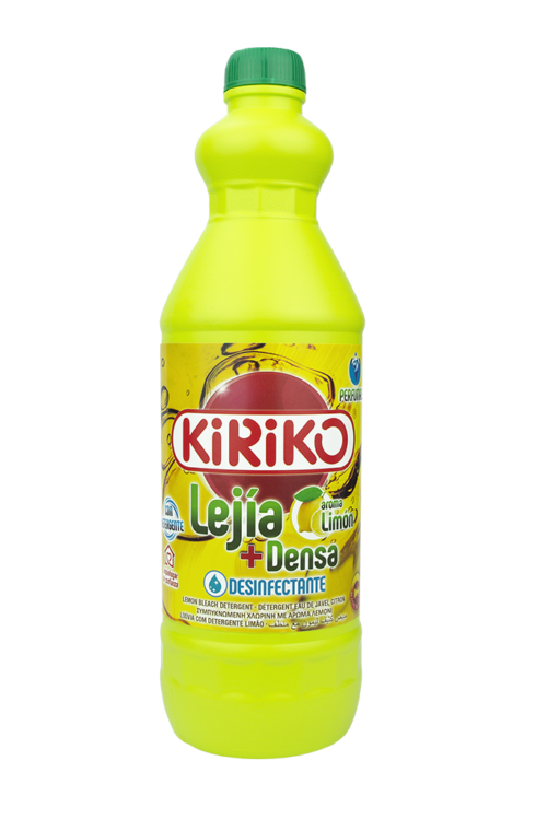 Lejía con detergente Limón 1,5L Kiriko 