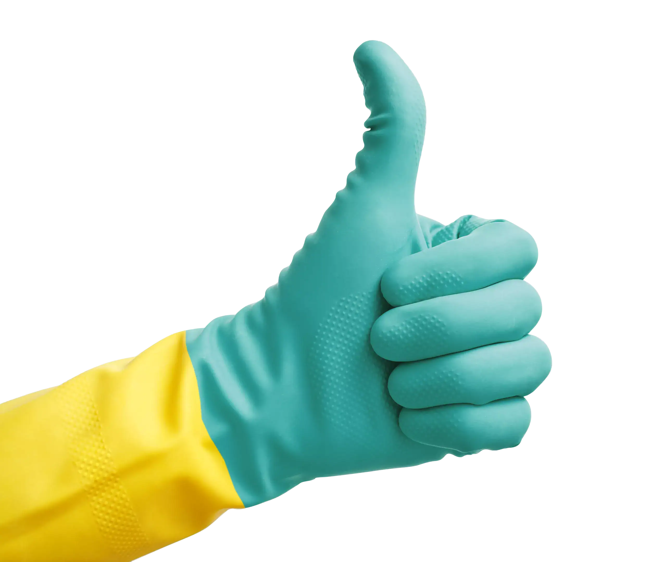 Guantes de látex natural bicolor flocado Santex