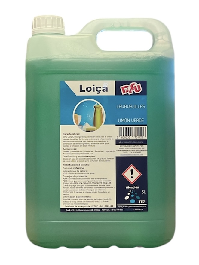 Lavavajillas manual limón verde