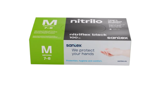 Guantes de nitrilo negros Santex 3,5g