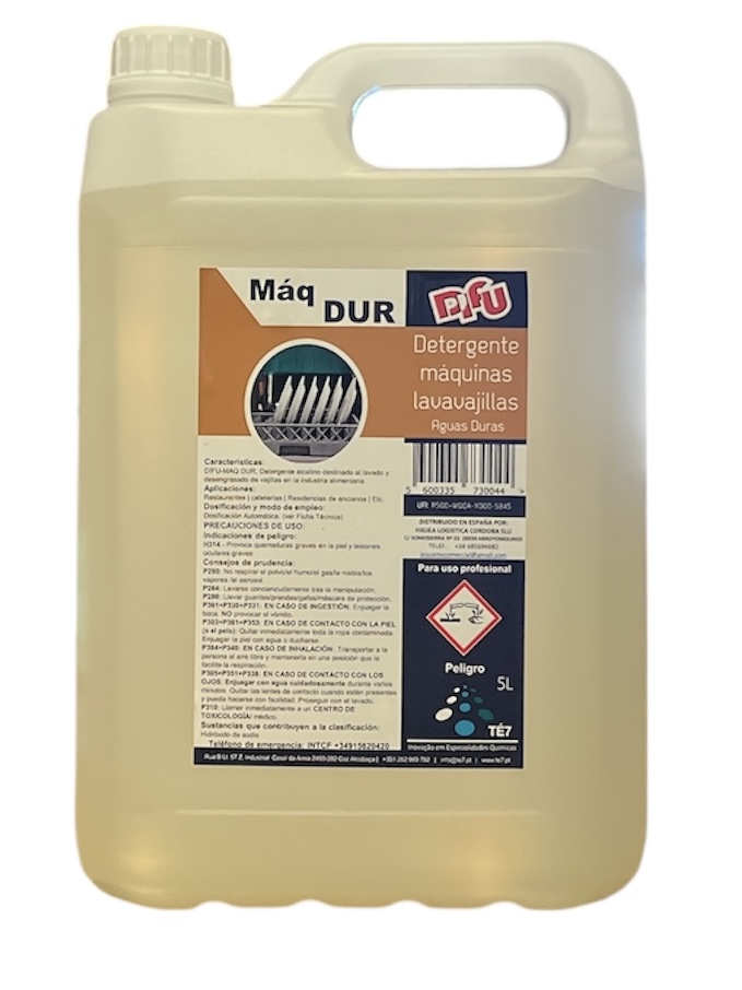 Detergente para máquinas lavavajillas aguas duras 5L