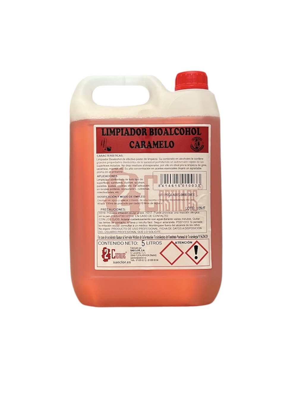 Limpiador Bio Alcohol Caramelo 2 Castillas 5L
