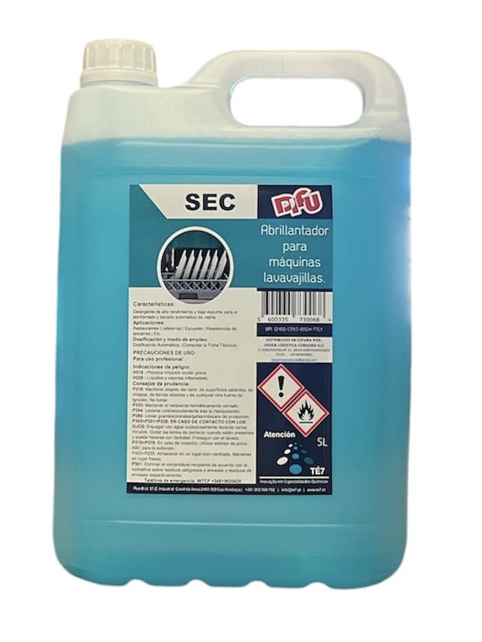 Abrillantador para Máquinas Lavavajillas SEC 5L de DIFU