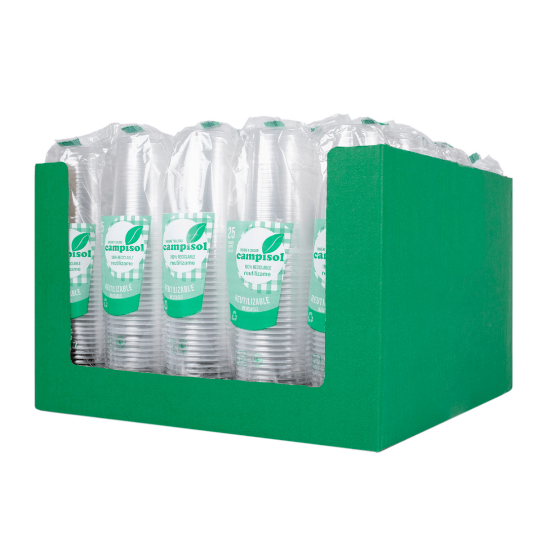 Vaso de 330cc transparente 100ud