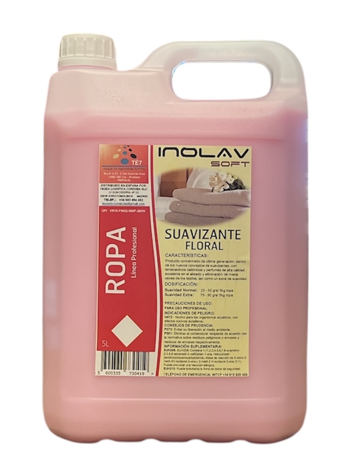 Suavizante floral para ropa INOLAV SOFT 5L
