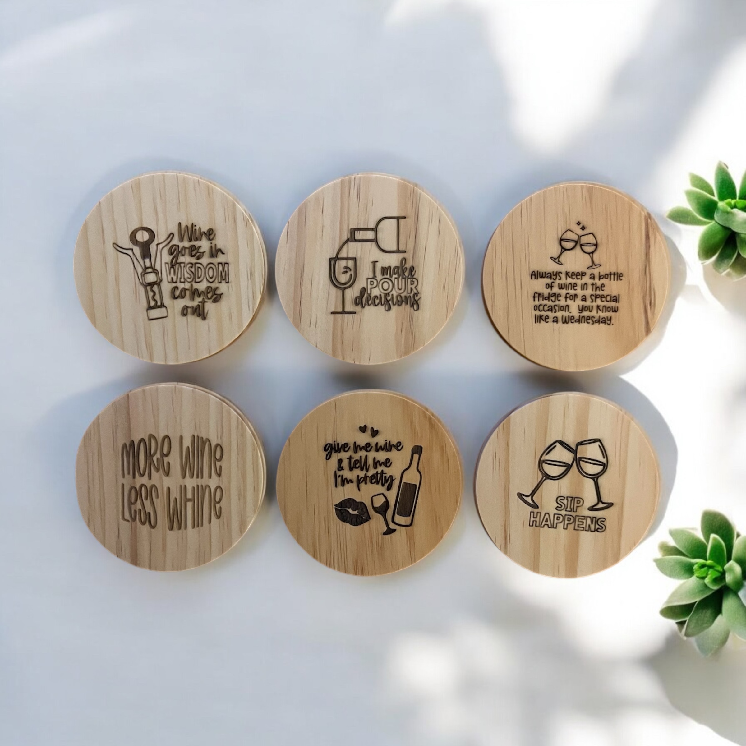 Coasters for wine lovers