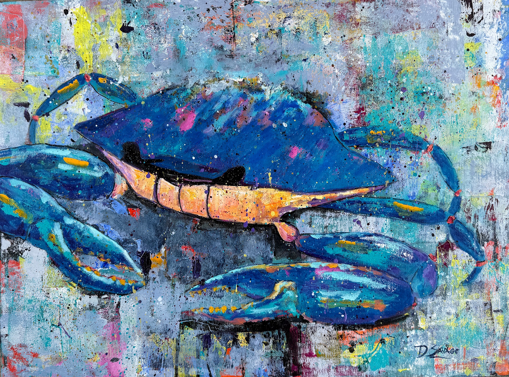 Colorful Graffiti Crab