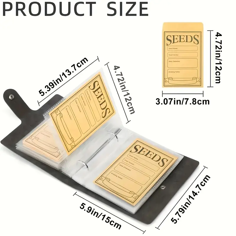 Seed Storage And Organization Kit, Including 50 Self-Sealing Seed Envelopes And 25 Storage Dividers