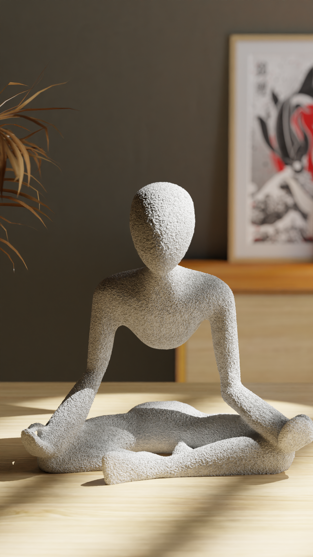 meditating statue without body