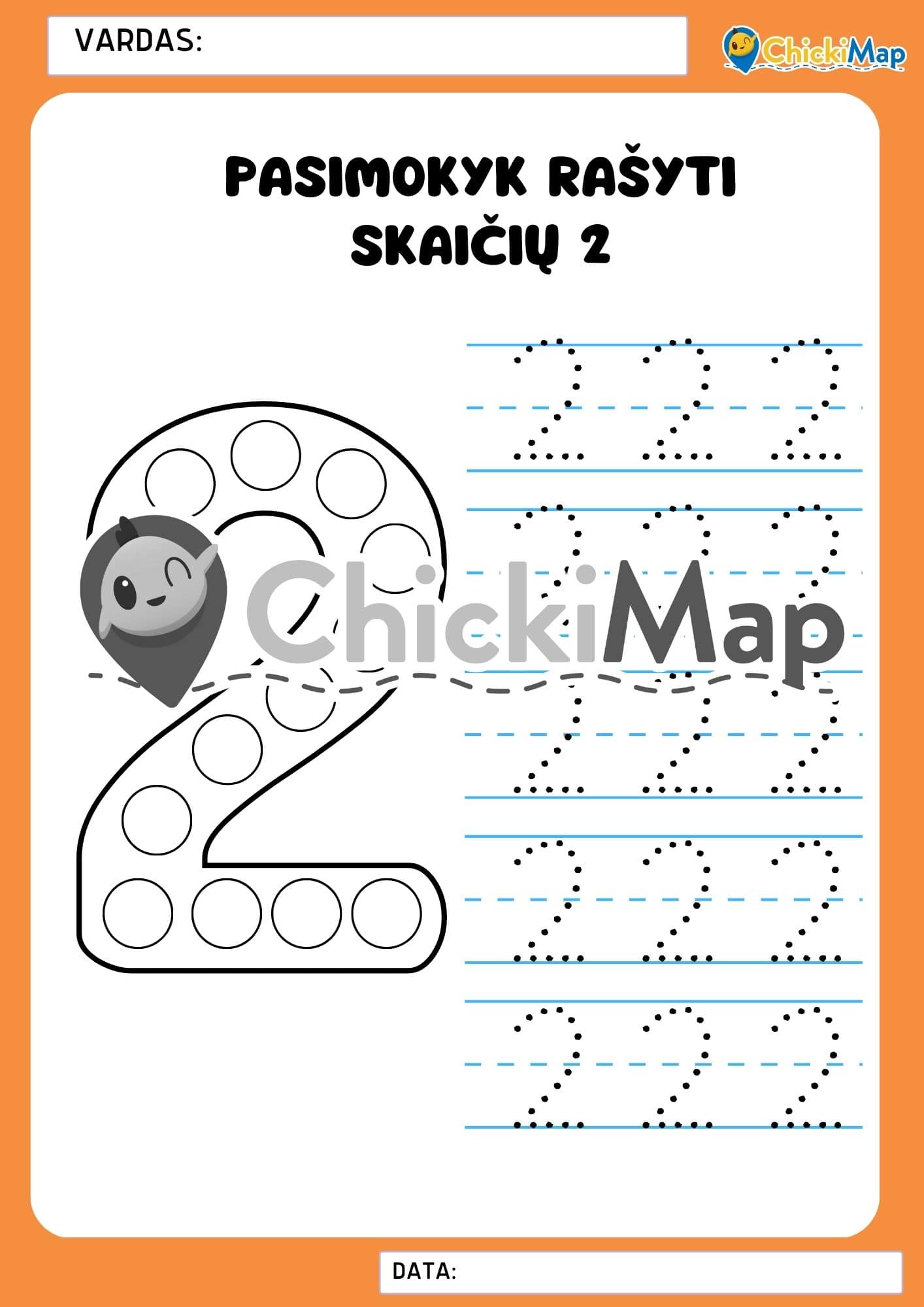 SKAIČIAI 1-10