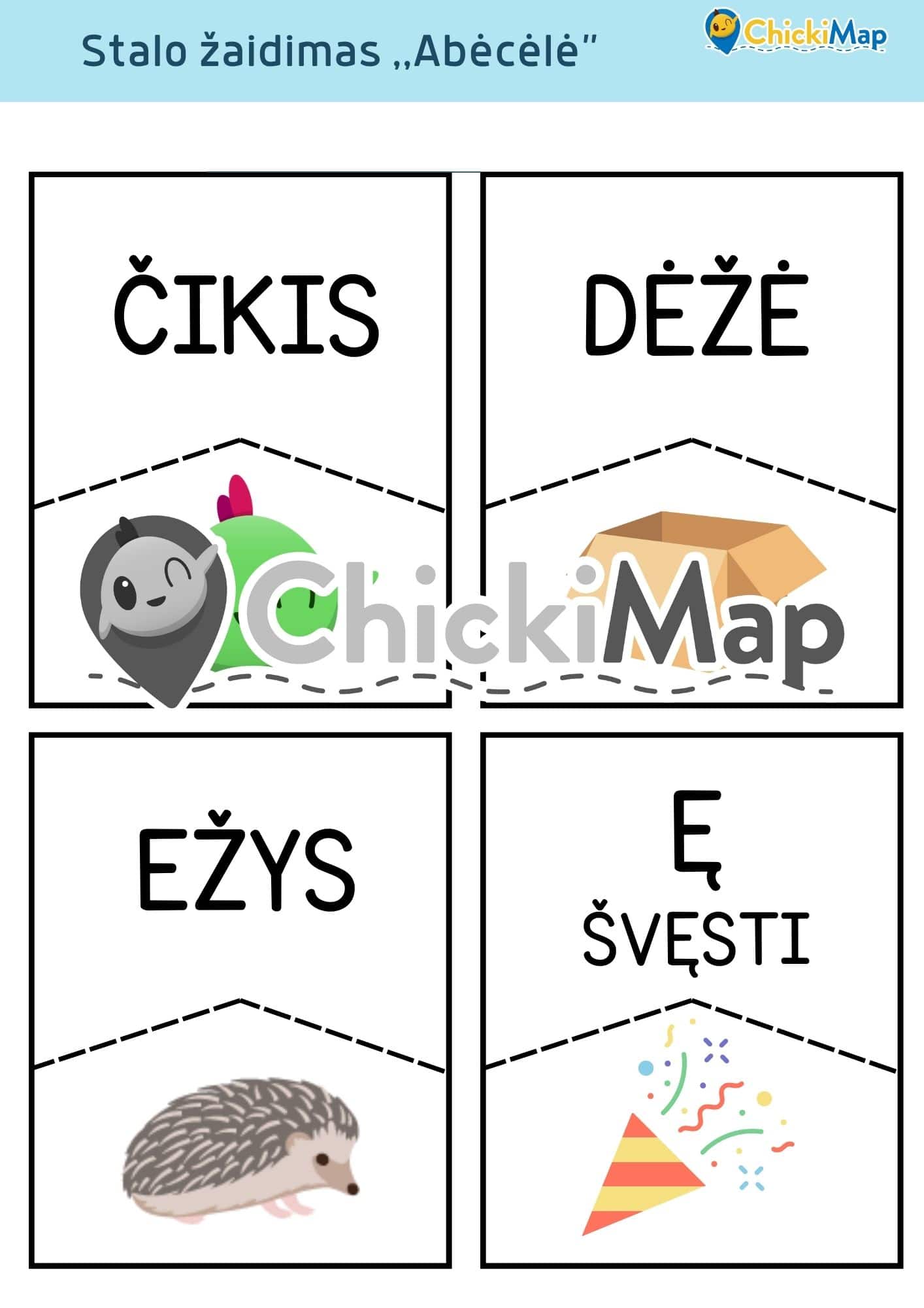Stalo žaidimas ,,ABĖCĖLĖ''
