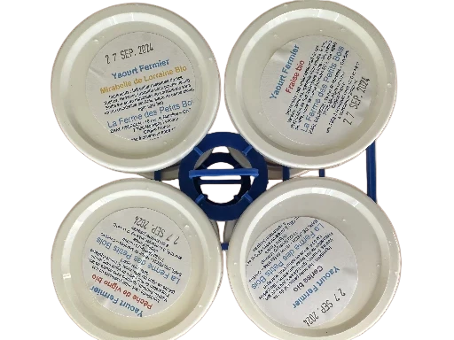 4 yaourts fermiers aux coulis de fruits bio