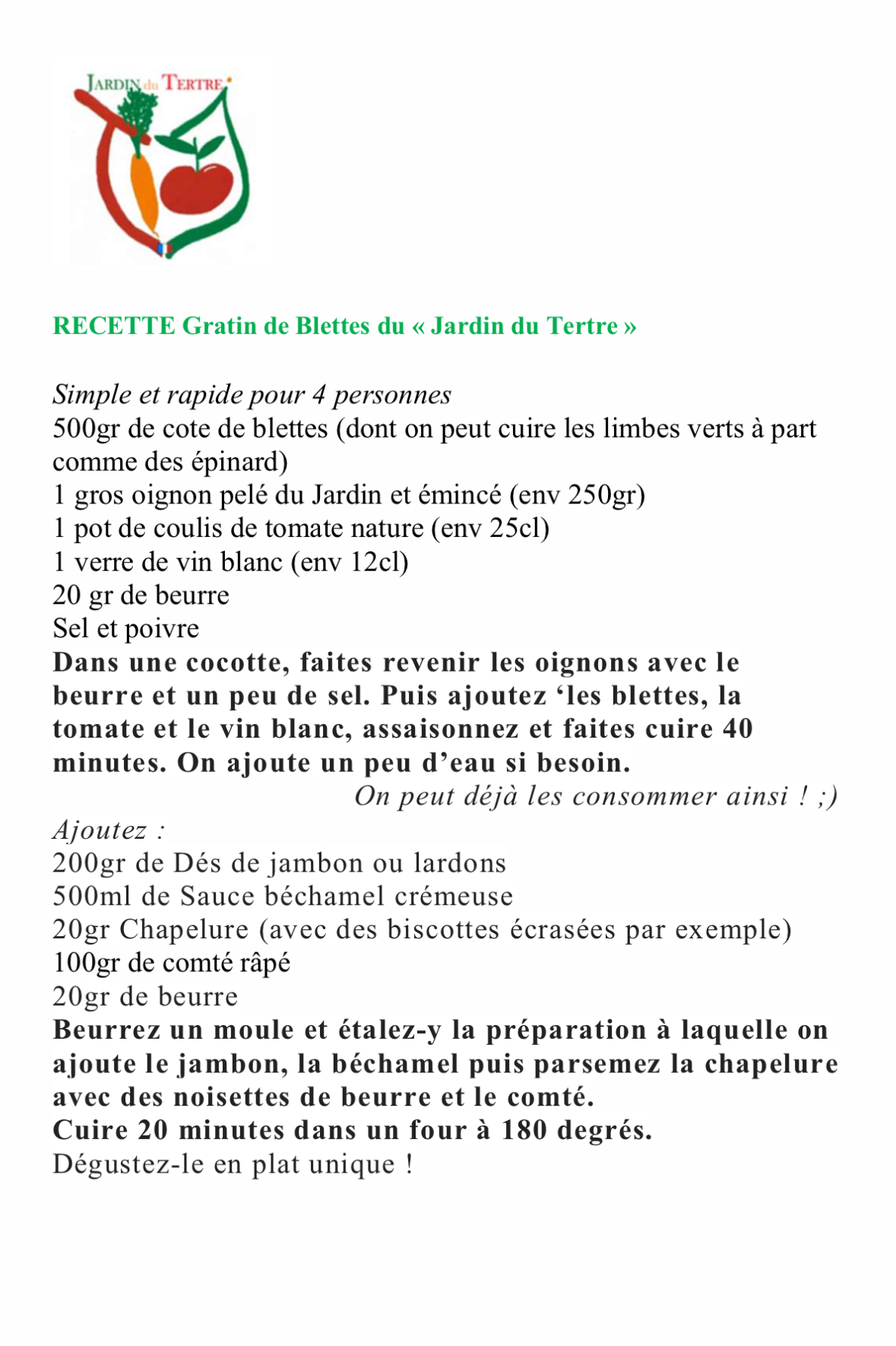Côtes de blettes (botte de 600gr env) 